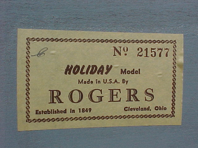 Rogers Serial Number Chart